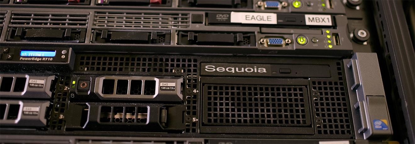Computer server hardware stack at Minneapolis College