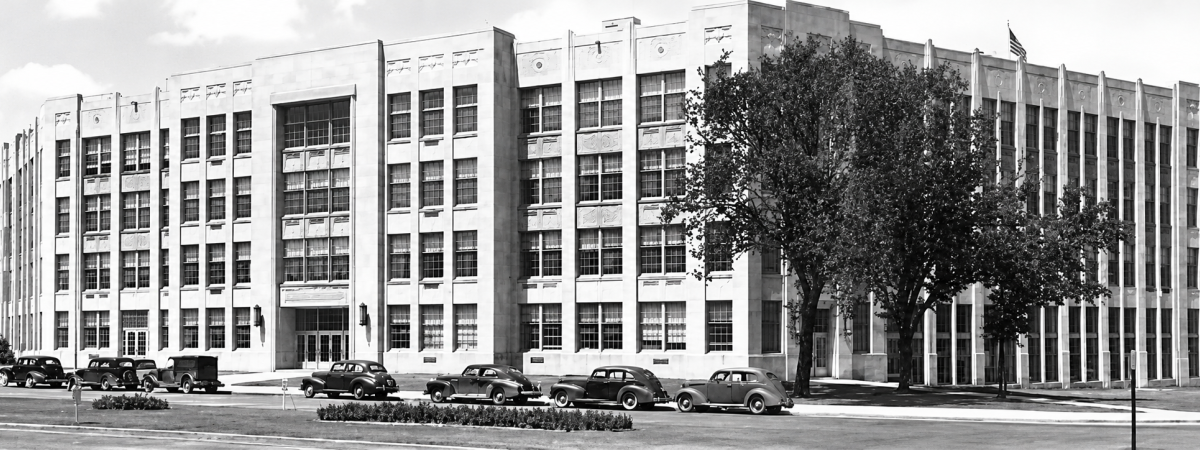 A 1941 historical photo of the vocational school.