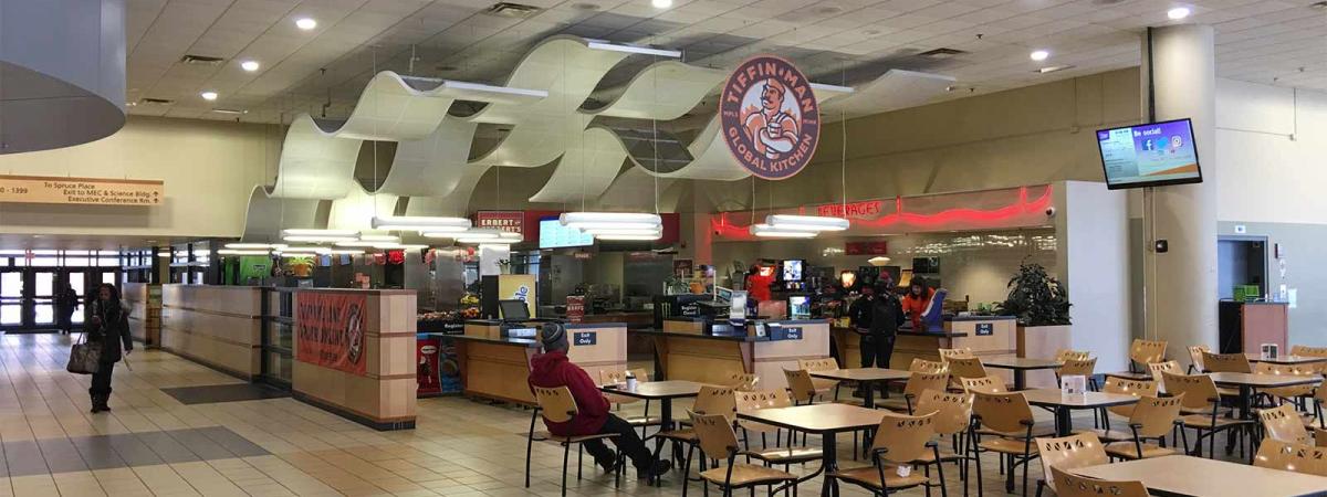 Tiffin Man Dining Area at Minneapolis College in the T Building