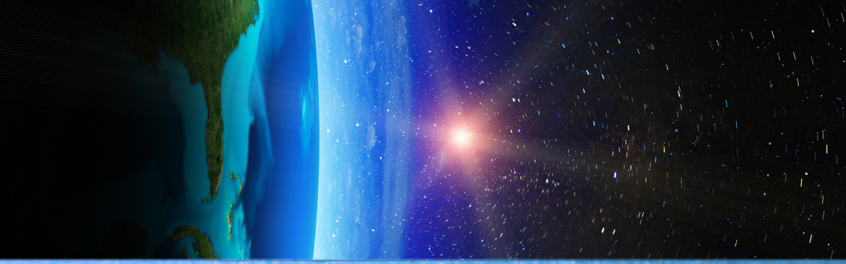 Image of earth and starry sky