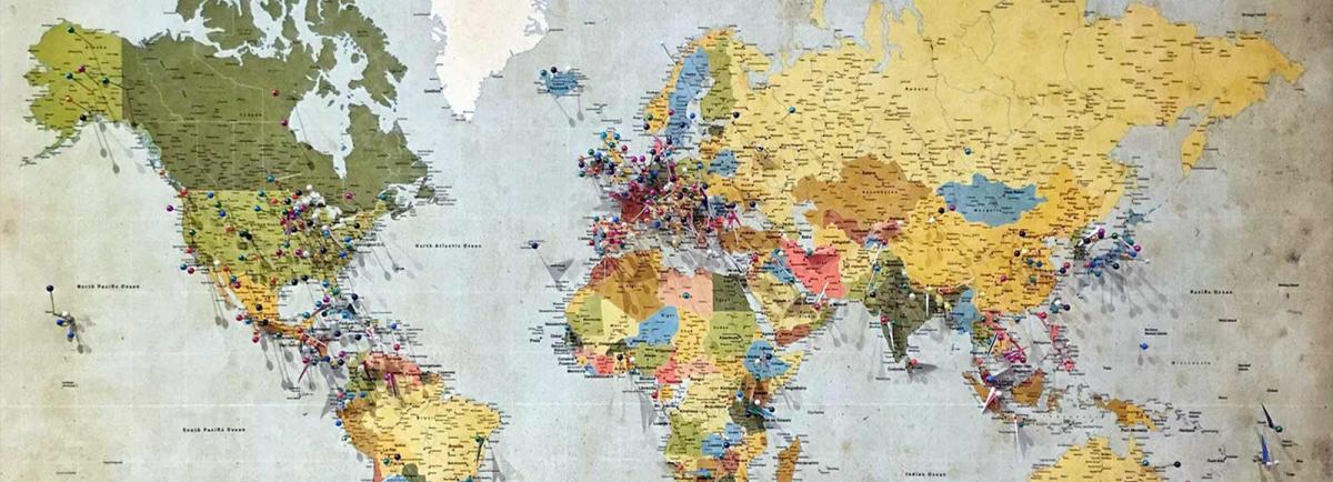 Global Studies at Minneapolis College Meridian Map of the World