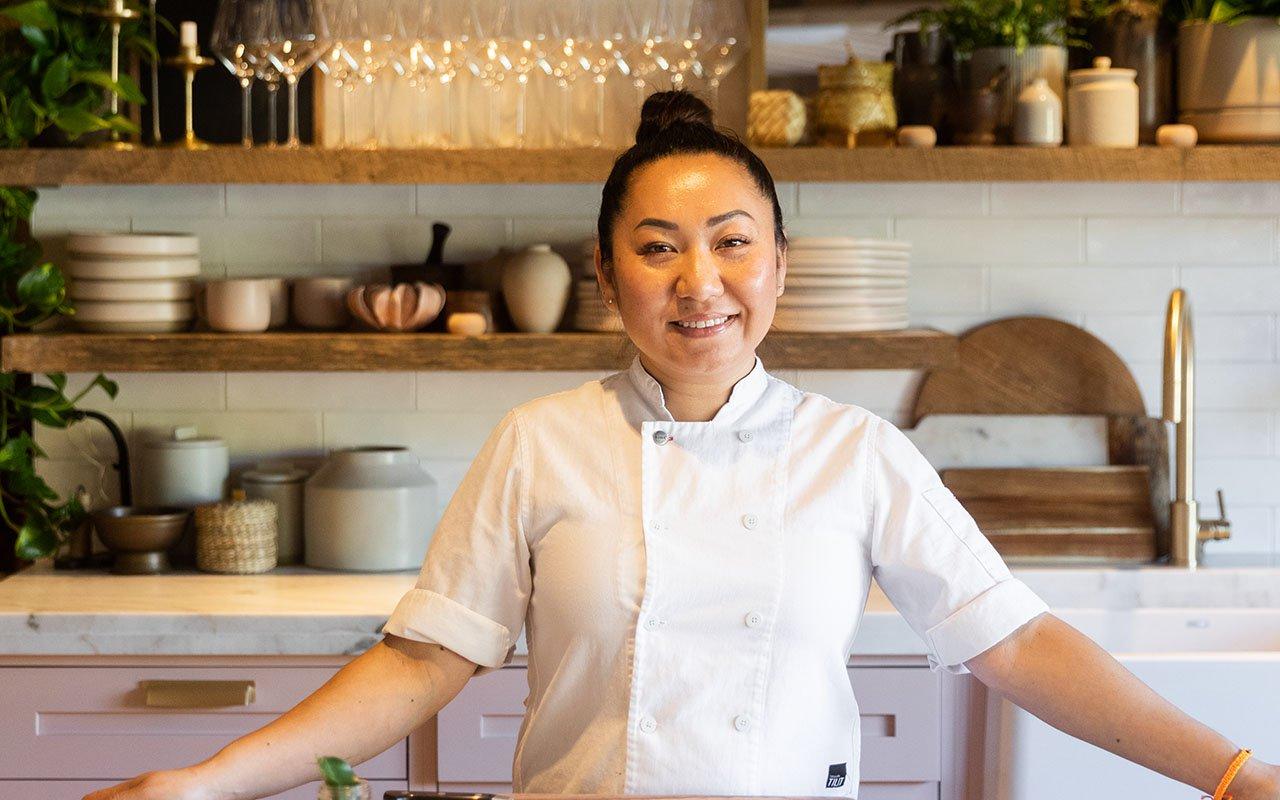 woman chef in kitchen