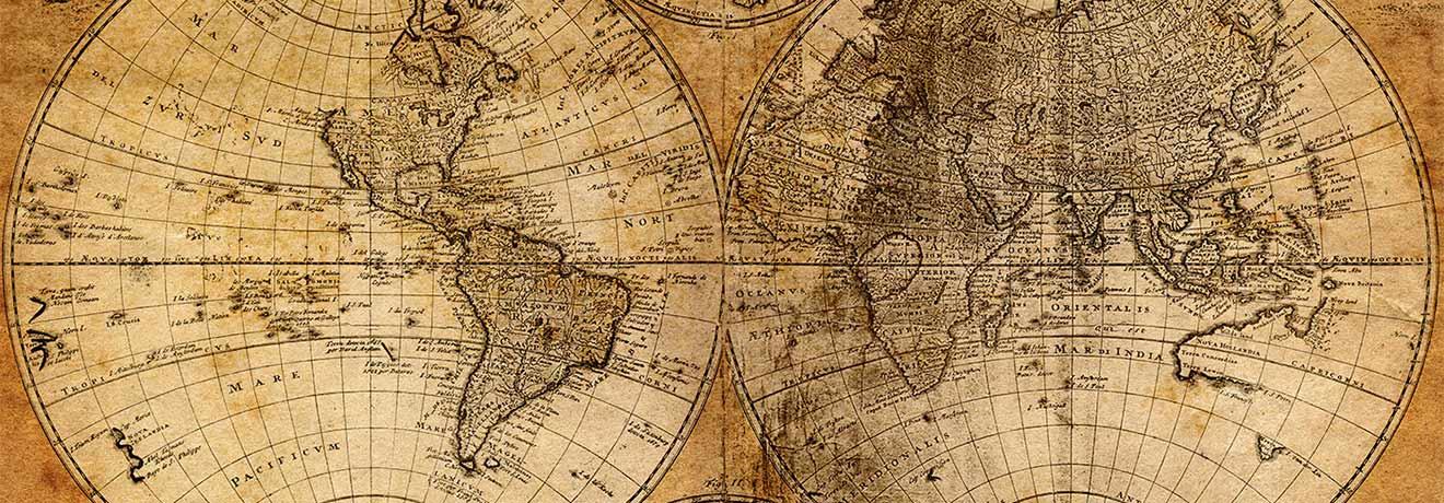 An old map of the Earth