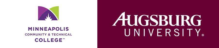 Minneapolis College and Augsburg University logos
