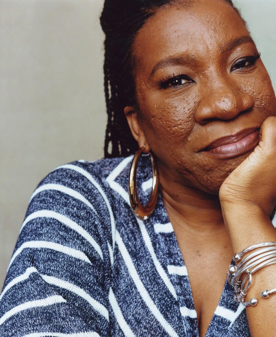 Tarana Burke woman with hand on chin