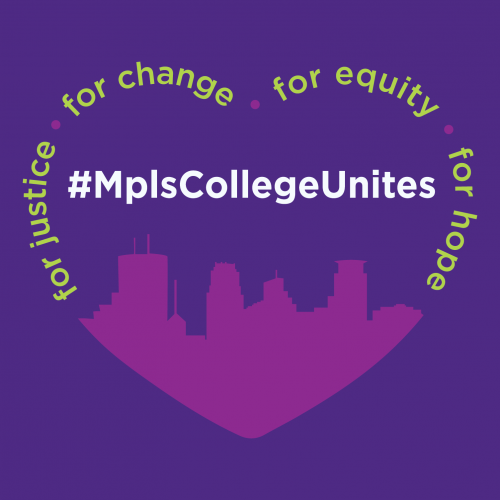 #MplsCollegeUnites MplsCollege Unites logo