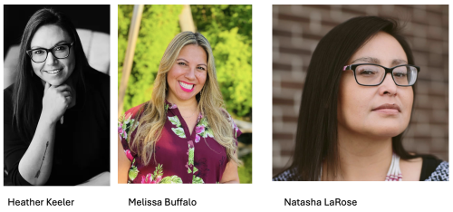 headshots of three different women