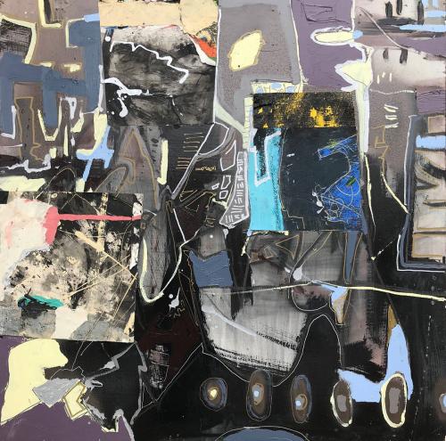 Gregory J. Pope’s “Barefoot Metropolis” - 24”x24” mixed media on panel, 2018 Gregory J. Pope’s “Barefoot Metropolis” - 24”x24” mixed media on panel, 2018
