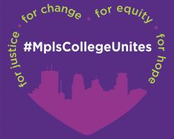 #MplsCollegeUnites Logo