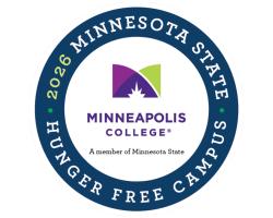 2026 Minnesota State Hunger Free Campus Seal with Minneapolis College logo.