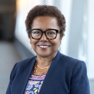 A portrait of President Sharon Pierce