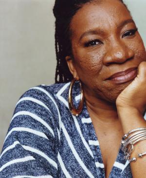 Tarana Burke woman with hand on chin