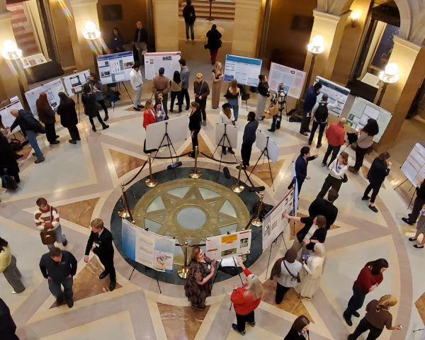 Students presents research at the Minnesota State capitol