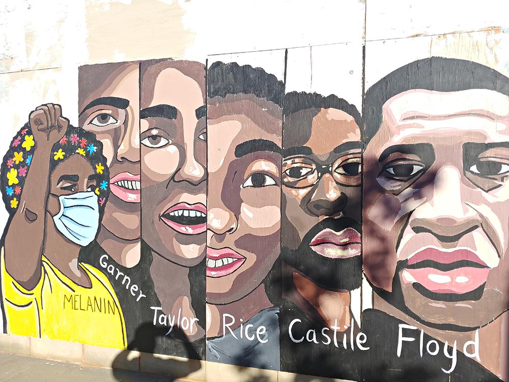 Corner of Hennepin Ave. and W. Lake St. Melanin, Garner, Taylor, Rice, Castile, Floyd