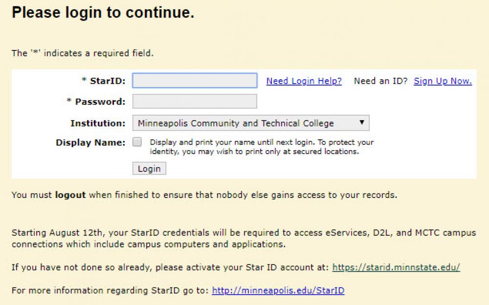 Use Your Same Star ID When Logging In Use Your Same Star ID When Logging In