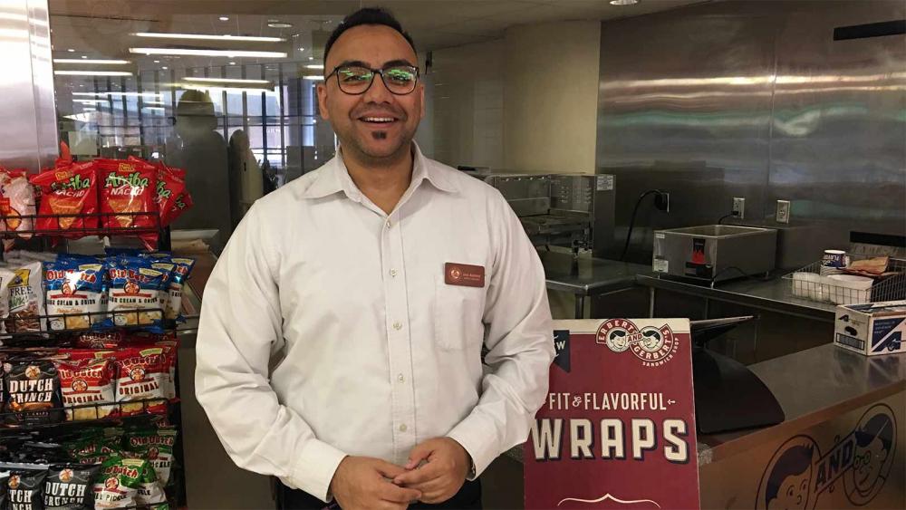 Jag Agora, Owner-Operator of the Tiffin Man Cafeteria at Minneapolis College Jag Agora, Owner-Operator of the Tiffin Man Cafeteria at Minneapolis College